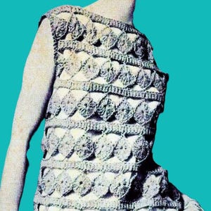Crocheted Dress Pattern Digital Download Vintage Crochet Pattern