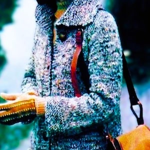 Easy Knitted Coat Pattern Digital Download Vintage Knitting Pattern