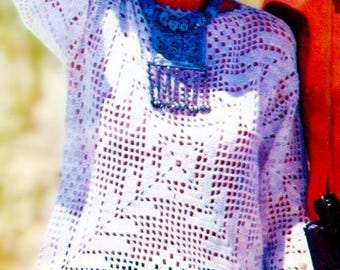 Crocheted Top Pattern Digital Download Vintage Crochet Pattern