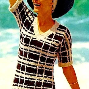 Knitted Dress Pattern Digital Download Vintage Knitting Pattern