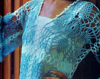 Crocheted Top Pattern Digital Download Vintage Crochet Pattern