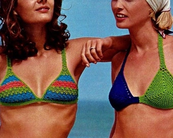 Crocheted Bikinis Patterns Digital Download Vintage Crochet Patterns