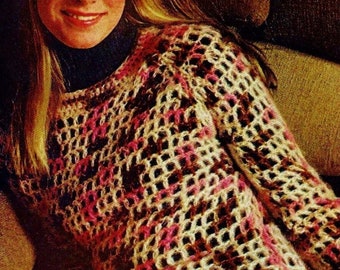 Very Easy Crocheted Dress Pattern Digital Download Vintage Crochet Pattern