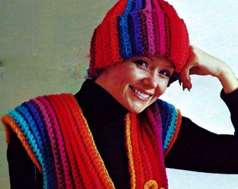 Crocheted Rainbow Vest Digital Download Vintage Crochet | Etsy