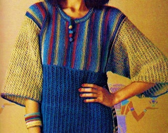 Knitted Top Digital Download Vintage Knitting Pattern