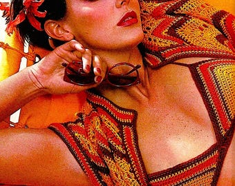 Crocheted Bikini with Cover-Up Digital Download Vintage Crochet Pattern