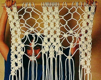 Macrame Door Curtain Pattern: Vintage Style (Digital Download)