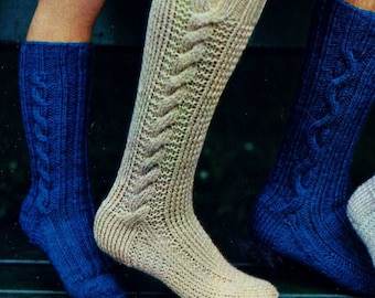 Knitted Knee Socks and Gloves Patterns Digital Download Vintage Knitting Pattern