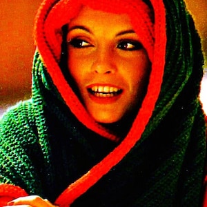 Crocheted Cape and Hat Patterns Digital Download Vintage Crochet Pattern