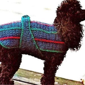 Crocheted Dog Sweater Pattern Digital Download Vintage Crochet Pattern