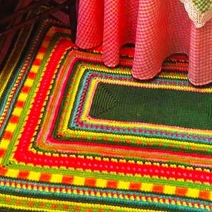 Crocheted Rug Pattern Digital Download Vintage Crochet Pattern