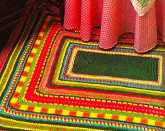 Crocheted Rug Pattern Digital Download Vintage Crochet Pattern