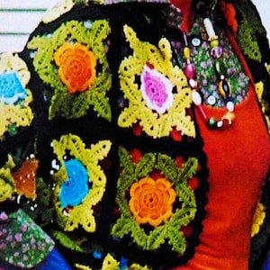 Crocheted Irish Moss Rose Shawl Pattern Digital Download Vintage Crochet Pattern