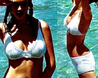Knitted Swimsuit Pattern Digital Download Vintage Knitting Pattern