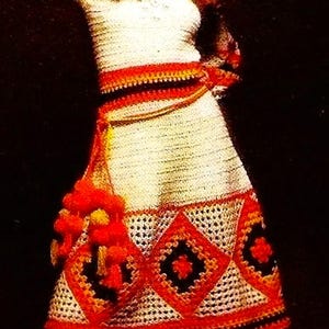 Crocheted Dress Pattern Digital Download Vintage Crochet Pattern