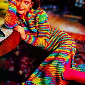 Knitted Dress Pattern Digital Download Vintage Knitting Pattern