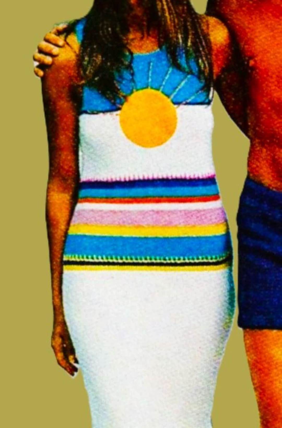 Knit Sunset Dress Pattern Digital Download Vintage Knitting Pattern - Etsy