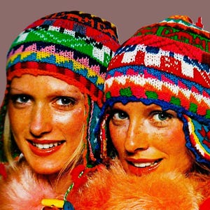 Gestrickte peruanischen Earflap Hüte Muster Digitaler Download Vintage Strickmuster