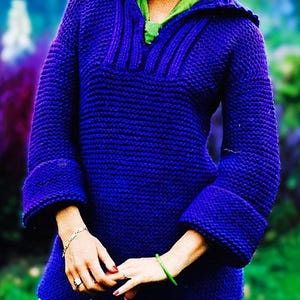 Easy Knitted Sweater Pattern Digital Download Vintage Knitting Pattern
