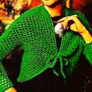 Crocheted Shrug Pattern Digital Download Vintage Crochet Pattern