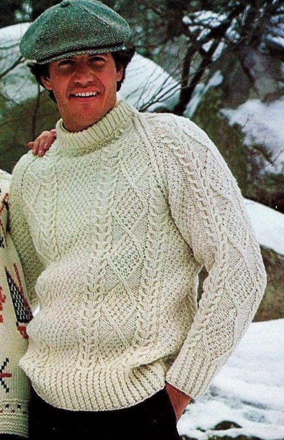 Knitted Irish Fisherman Cable Sweater Pattern Digital