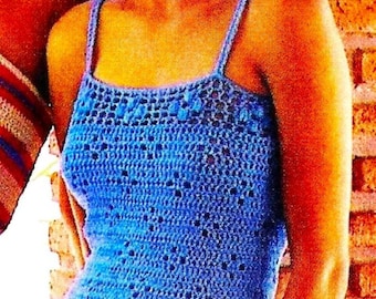Crocheted Top Pattern Digital Download Vintage Crochet Pattern