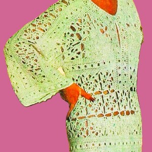 Crocheted Caftan Pattern Digital Download Vintage Crochet Pattern