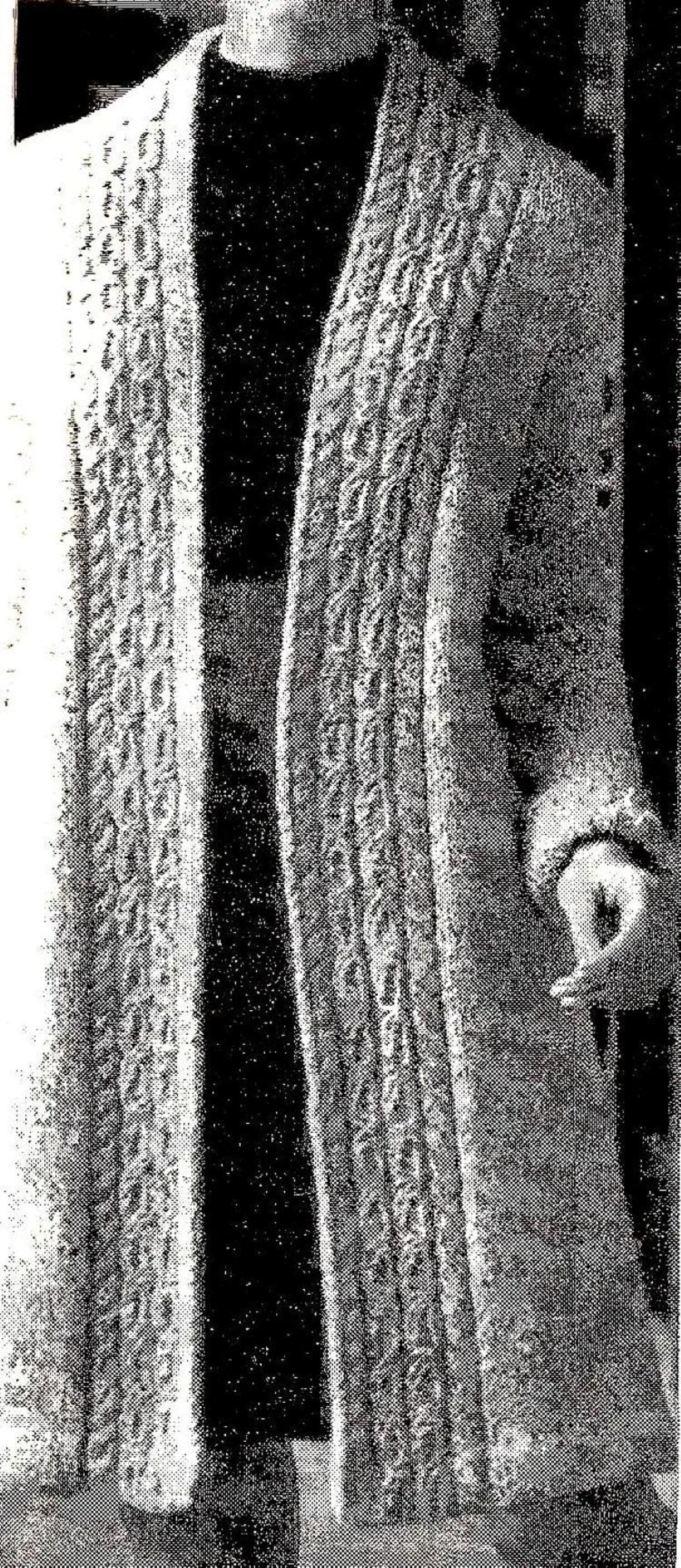 Knitted Cable Border Coat Pattern Digital Download Vintage Knitting ...