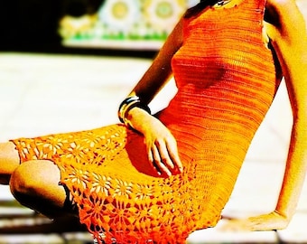 Crocheted Dress Pattern Digital Download Vintage Crochet Pattern