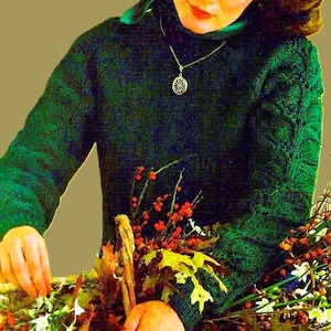 Knitted Sweater Pattern Digital Download Vintage Knitting Pattern
