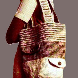 Patrón de mochila de crochet Descarga digital Patrón de crochet vintage