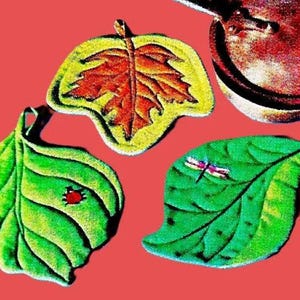 Quilted Leaf Potholder Sewing Pattern: Vintage Embroidery Project (Digital Download)