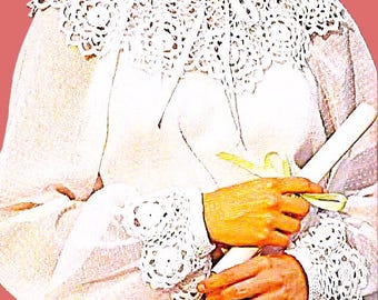 Crocheted Medallion Collar and Cuffs Pattern Vintage PDF Digital Download Crocheting Pattern