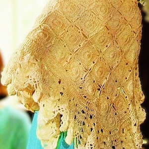 Crocheted Victorian Shawl Pattern Digital Download Vintage Crochet Pattern