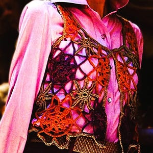 Crocheted Vest Pattern Digital Download Vintage Crochet Pattern