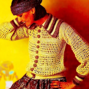 Knitted Top Pattern Digital Download Vintage Knitting Pattern