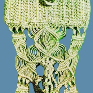 Vintage Crochet Macrame Purse Pattern: Beaded Fringe (Digital Download)