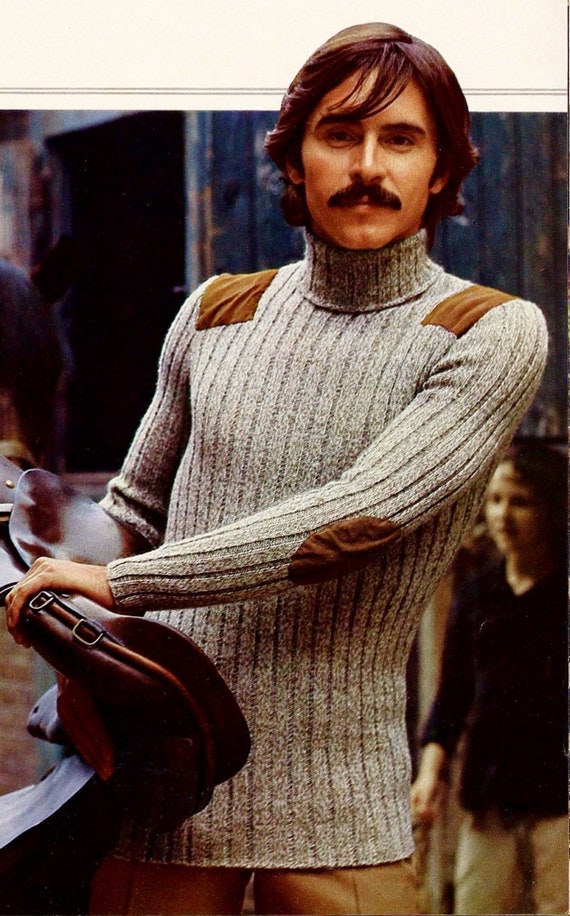 fisherman sweater with elbow patches