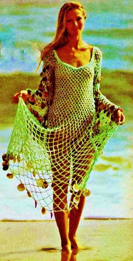 Fishnet Dress Vintage Crochet Pattern Instant Download | Etsy