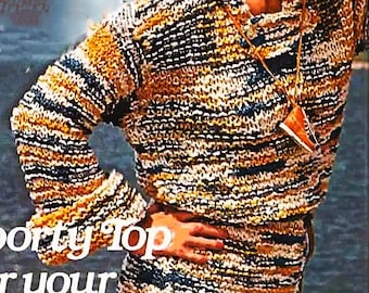 Very Easy Knitted Hoody Sweater Pattern Digital Download Knitting Pattern
