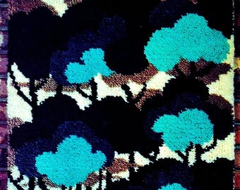 Vintage Latch Hook Rug Pattern: Deep-In-The-Woods Wall Hanging (Digital Download)