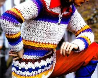 Crocheted Sweater and Hat Patterns Digital Download Vintage Crochet Pattern
