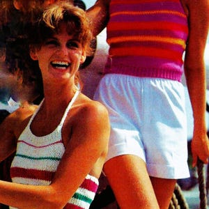 Knitted Halter and Tank Tops Patterns Digital Download Vintage Knitting Pattern