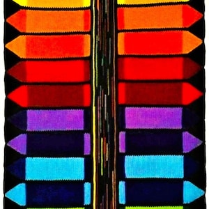 Crocheted Crayon Afghan Pattern Digital Download Vintage Crochet Pattern