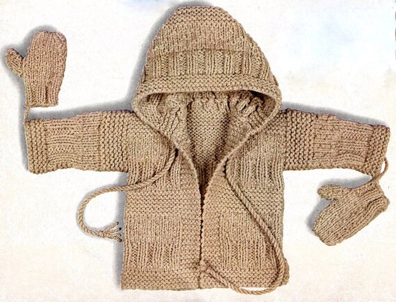 Baby jacket with best sale mittens