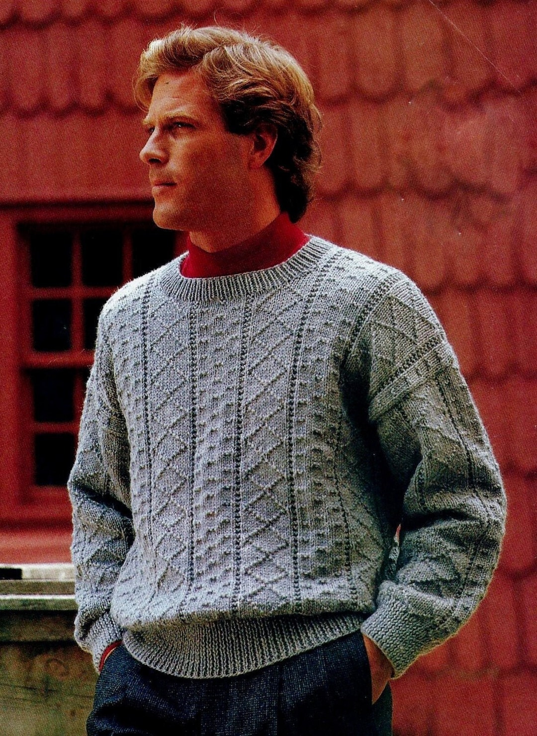 Knitted Guernsey Sweater Digital Download Vintage Knitting - Etsy