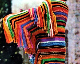 Easy Knitted Shawl Pattern Digital Download Vintage Knitting Pattern