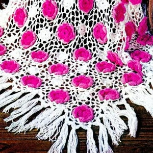 Crocheted Irish Rose Afghan Pattern Digital Download Vintage Crochet Pattern