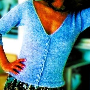 Knitted Top Pattern Digital Download Vintage Knitting Pattern