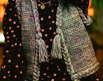 Knitted Vest and Scarf Patterns Digital Download Vintage Knitting Pattern